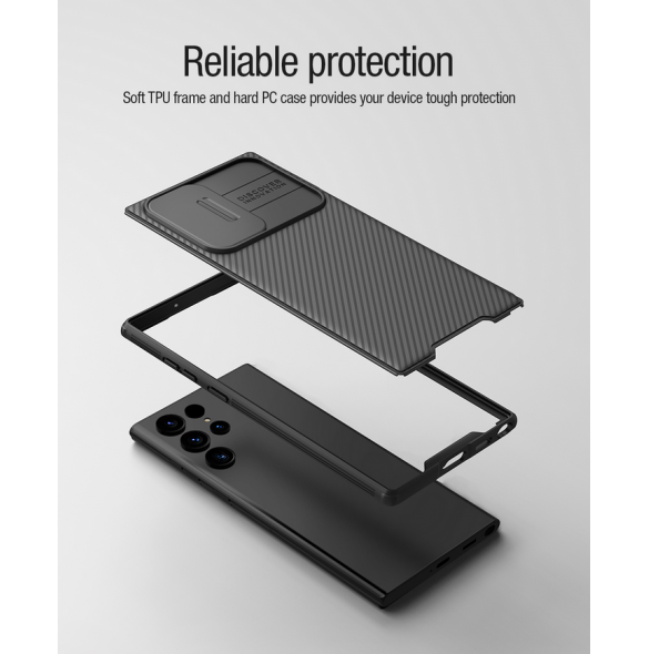 Nillkin CamShield PRO Magnetic Hard Case för Samsung Galaxy S22 Ultra Black