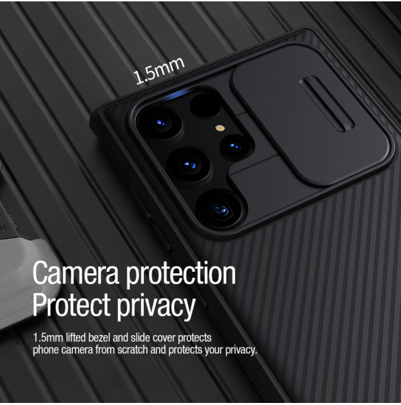 Nillkin CamShield PRO Magnetic Hard Case för Samsung Galaxy S22 Ultra Black