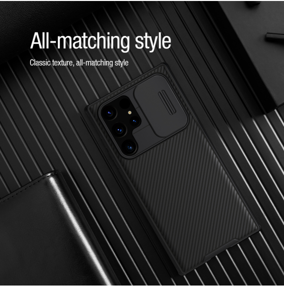 Nillkin CamShield PRO Magnetic Hard Case för Samsung Galaxy S22 Ultra Black