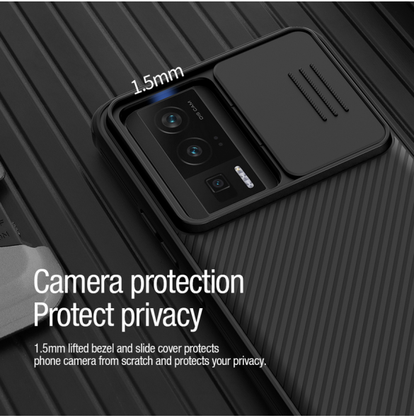 Nillkin CamShield PRO Magnetic Hard Case för Poco F5 Pro 5G Svart