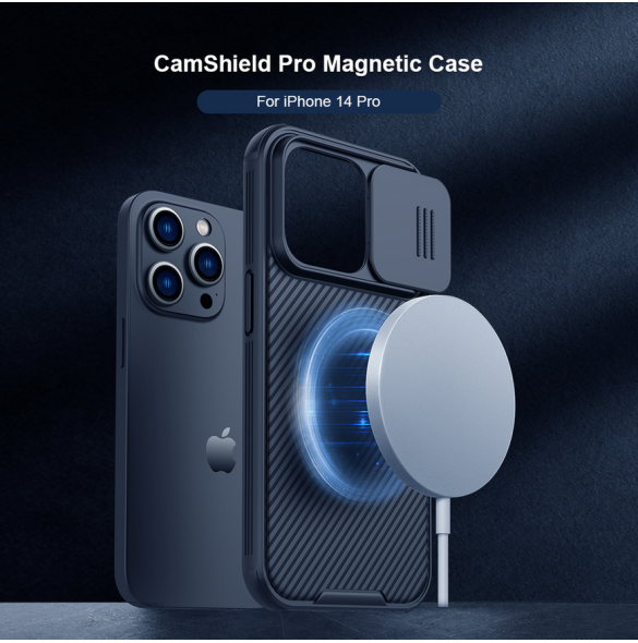 Nillkin CamShield PRO Magnetic Hard Case för Apple iPhone 14 Pro Deep Purple