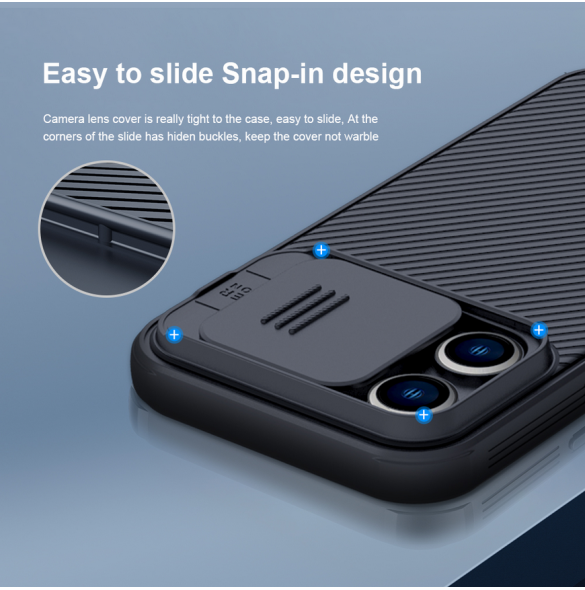 Nillkin CamShield PRO Magnetic Hard Case för Apple iPhone 14 Pro Deep Purple