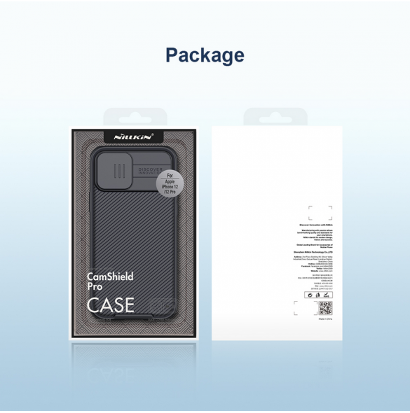 Nillkin CamShield PRO magnetiskt hårt fodral för Apple iPhone 12/12 Pro 6.1 Svart