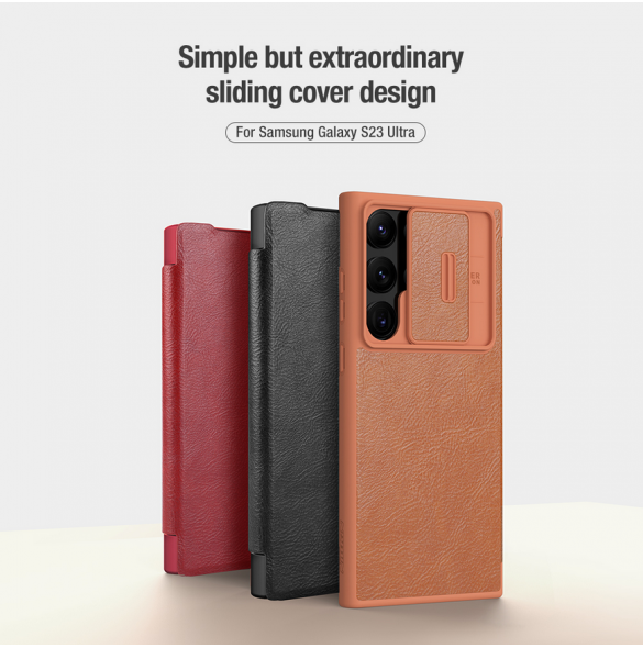 Nillkin Qin Book PRO-fodral till Samsung Galaxy S23 Ultra Black