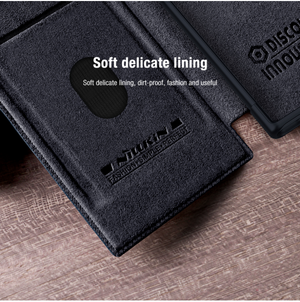 Nillkin Qin Book PRO-fodral till Samsung Galaxy S23 Ultra Black