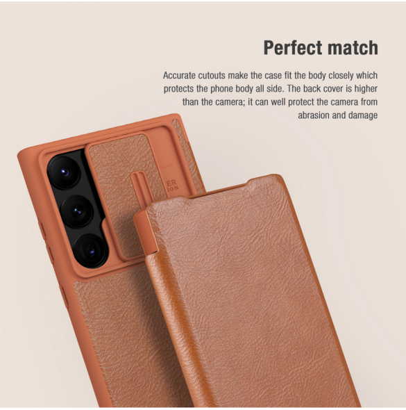 Nillkin Qin Book PRO-fodral till Samsung Galaxy S23 Ultra Black