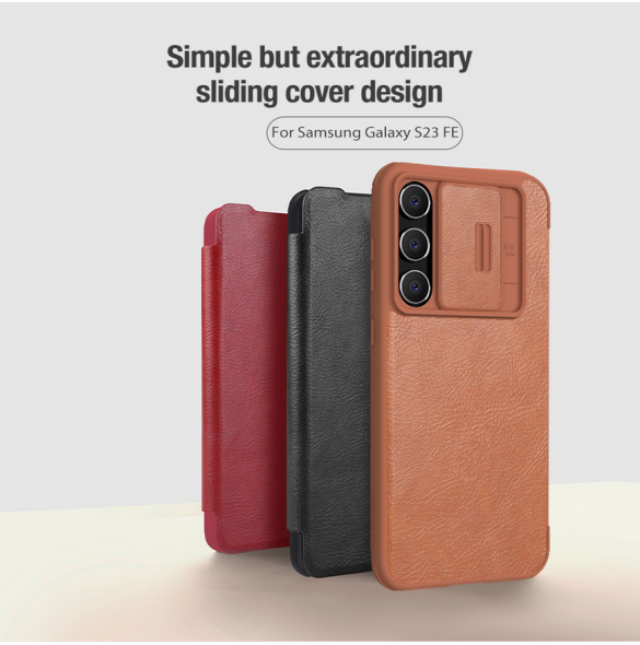Nillkin Qin Book PRO Fodral till Samsung Galaxy S23 FE Svart