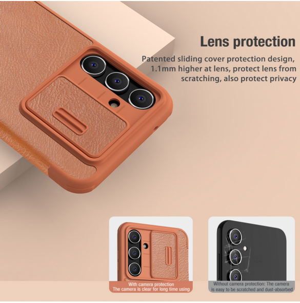 Nillkin Qin Book PRO Fodral till Samsung Galaxy S23 FE Svart