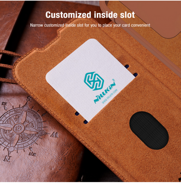 Nillkin Qin Book PRO Fodral till Samsung Galaxy S23 FE Svart