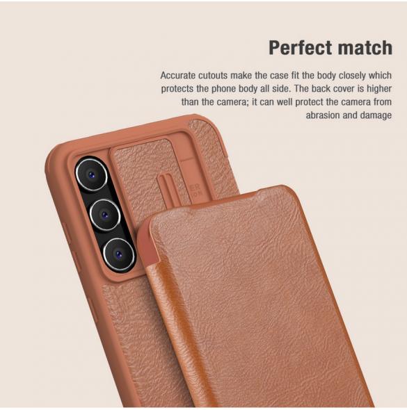 Nillkin Qin Book PRO Fodral till Samsung Galaxy S23 FE Svart