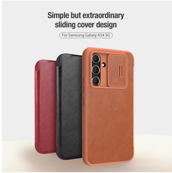 Nillkin Qin Book PRO-fodral till Samsung Galaxy A54 5G Brun