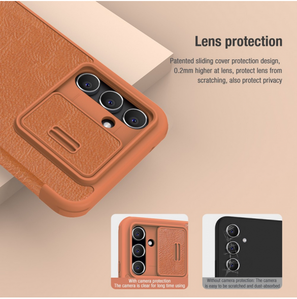Nillkin Qin Book PRO-fodral till Samsung Galaxy A54 5G Brun