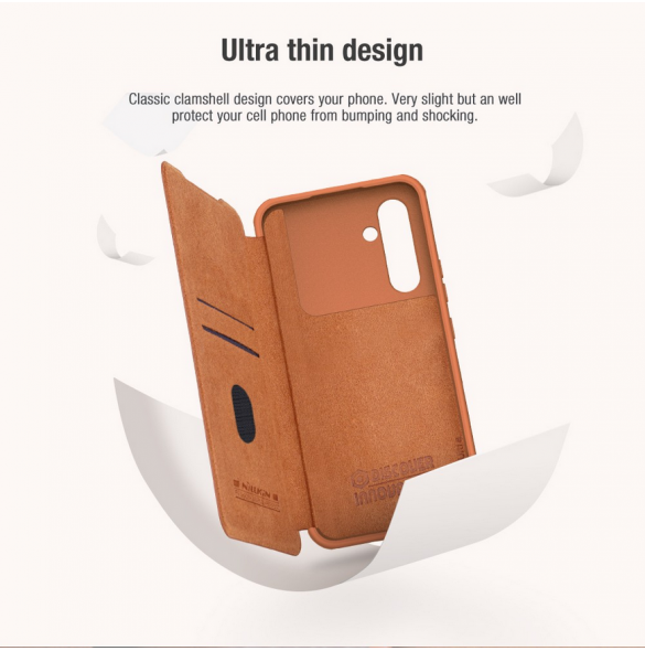 Nillkin Qin Book PRO-fodral till Samsung Galaxy A54 5G Brun