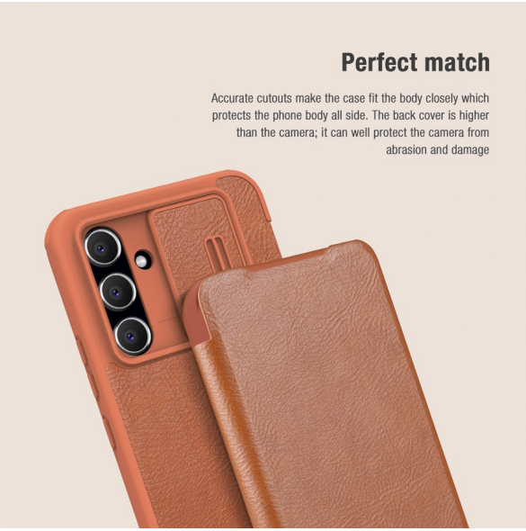 Nillkin Qin Book PRO-fodral till Samsung Galaxy A54 5G Brun