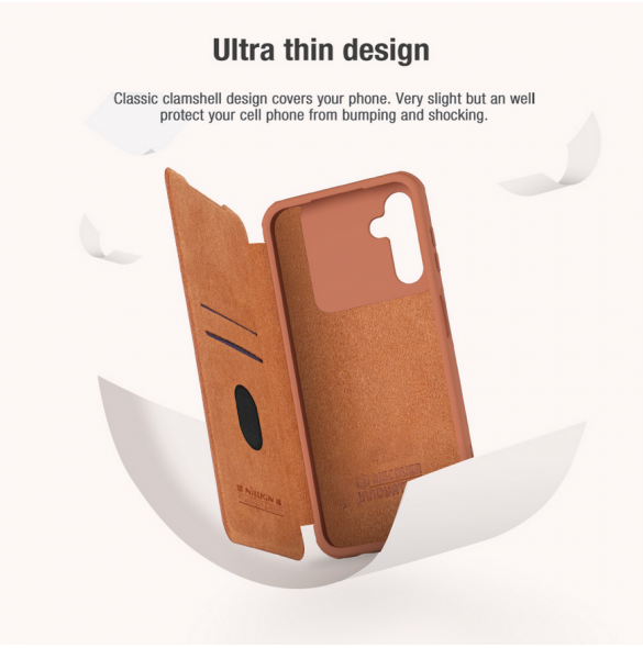 Nillkin Qin Book PRO Fodral till Samsung Galaxy A14 4G Röd
