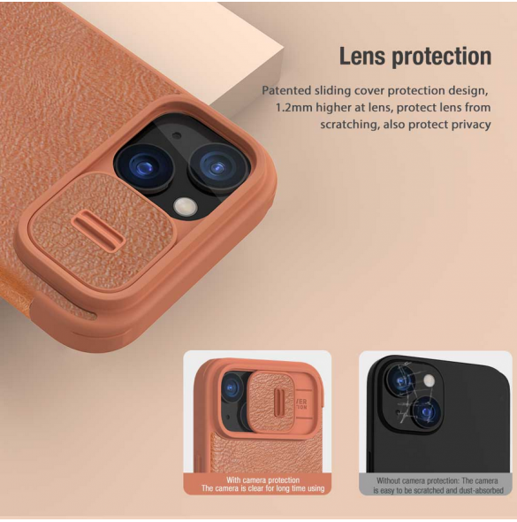 Nillkin Qin Book PRO Fodral till Apple iPhone 15 Svart