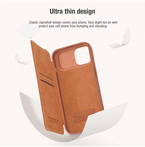 Nillkin Qin Book PRO Fodral till Apple iPhone 15 Svart