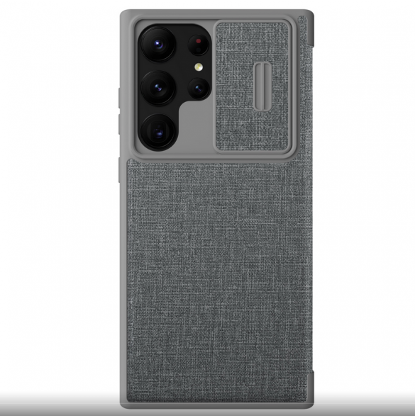 Nillkin Qin Book PRO Tygfodral till Samsung Galaxy S23 Ultra Grey