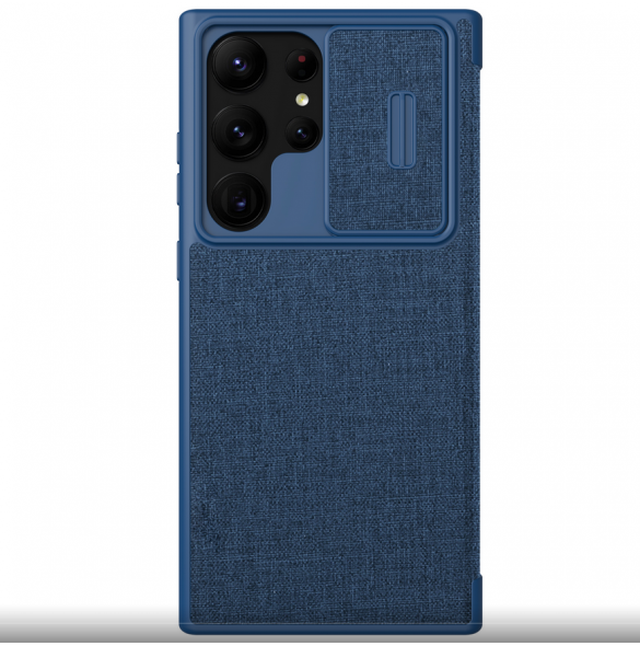 Nillkin Qin Book PRO Tygfodral till Samsung Galaxy S23 Ultra Blue