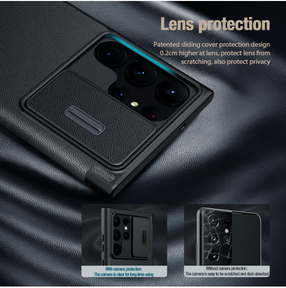 Nillkin Qin Book PRO Tygfodral till Samsung Galaxy S23 Ultra Blue