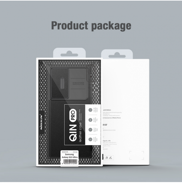 Nillkin Qin Book PRO Tygfodral till Samsung Galaxy S23 Ultra Blue