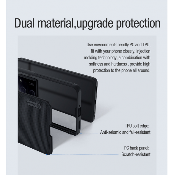 Nillkin Super Frosted PRO Magnetic Back Cover för Xiaomi 13T/13T Pro Black