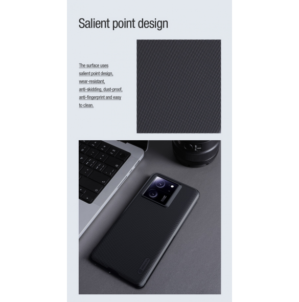 Nillkin Super Frosted PRO Magnetic Back Cover för Xiaomi 13T/13T Pro Black