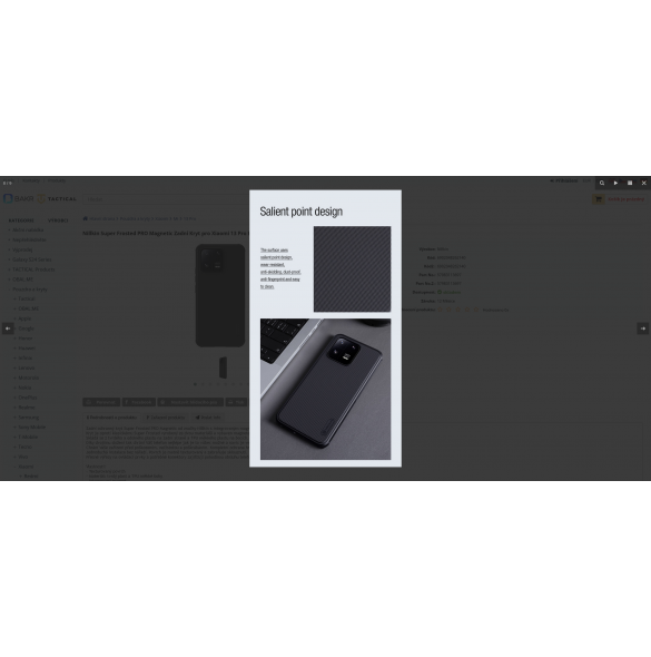 Nillkin Super Frosted PRO Magnetic Back Cover för Xiaomi 13 Pro Black