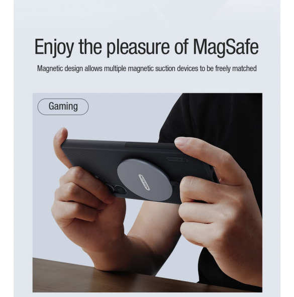 Nillkin Super Frosted PRO magnetiskt bakskal till Samsung Galaxy S22 Ultra Black