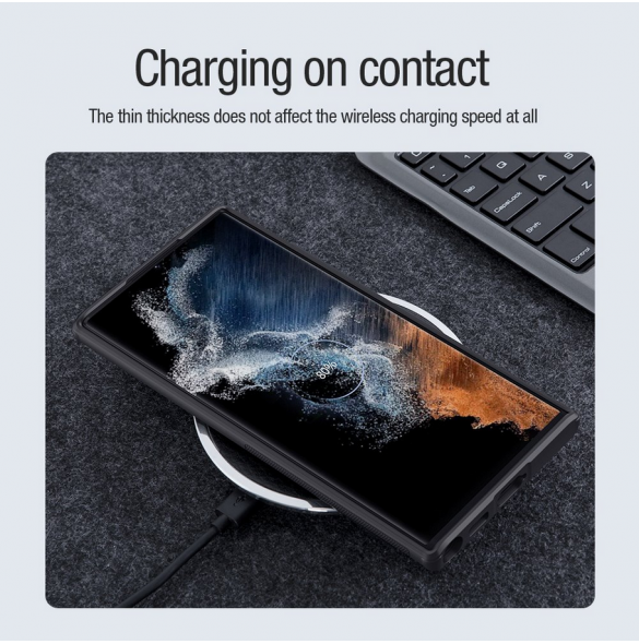 Nillkin Super Frosted PRO magnetiskt bakskal till Samsung Galaxy S22 Ultra Black