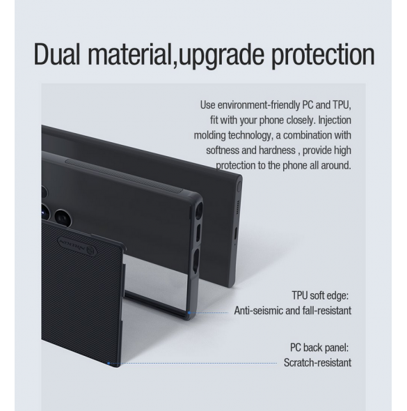 Nillkin Super Frosted PRO magnetiskt bakskal till Samsung Galaxy S22 Ultra Black