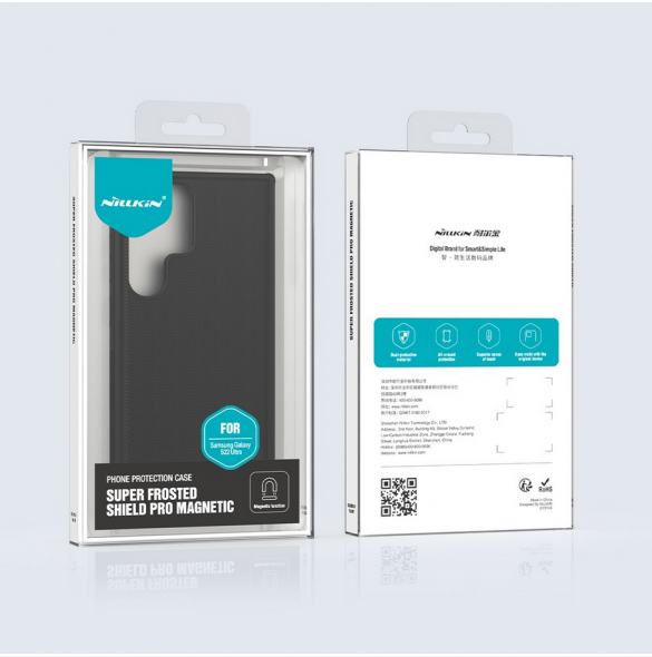 Nillkin Super Frosted PRO magnetiskt bakskal till Samsung Galaxy S22 Ultra Black