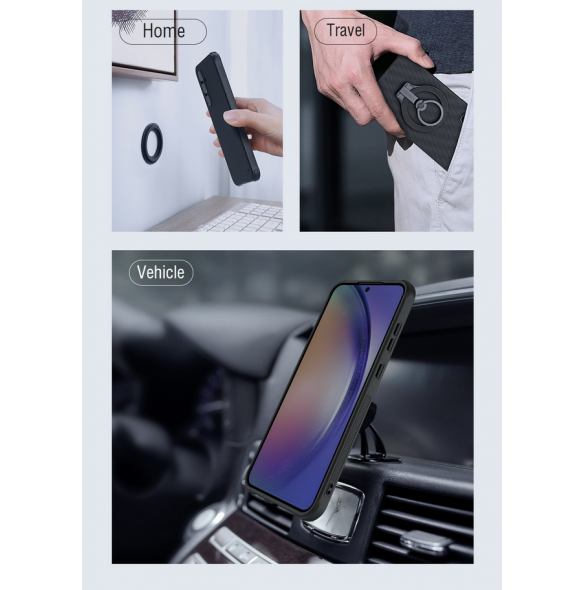 Nillkin Super Frosted PRO magnetiskt bakskal till Samsung Galaxy A55 5G Svart