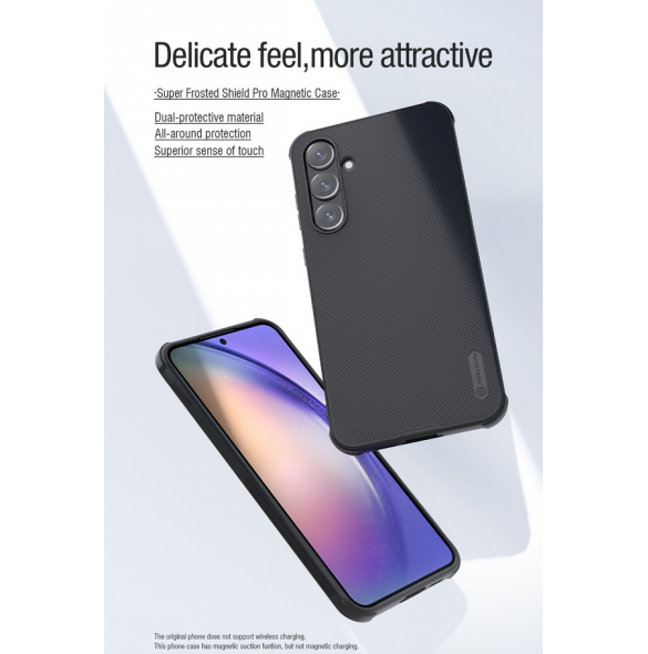 Nillkin Super Frosted PRO magnetiskt bakskal till Samsung Galaxy A55 5G Svart