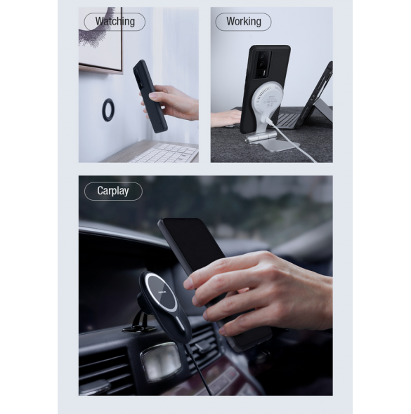 Nillkin Super Frosted PRO Magnetic Back Cover för Poco F5 Pro 5G Svart