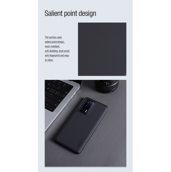 Nillkin Super Frosted PRO Magnetic Back Cover för Poco F5 Pro 5G Svart