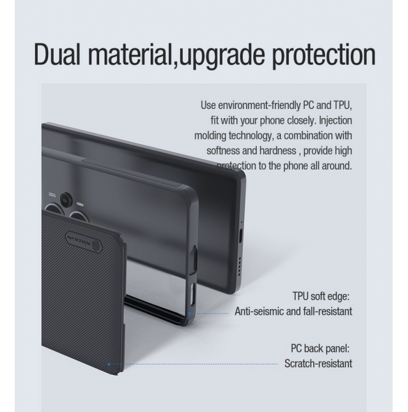 Nillkin Super Frosted PRO Magnetic Back Cover för Poco F5 5G Svart