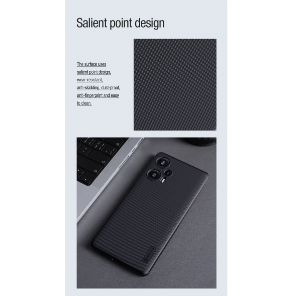 Nillkin Super Frosted PRO Magnetic Back Cover för Poco F5 5G Svart