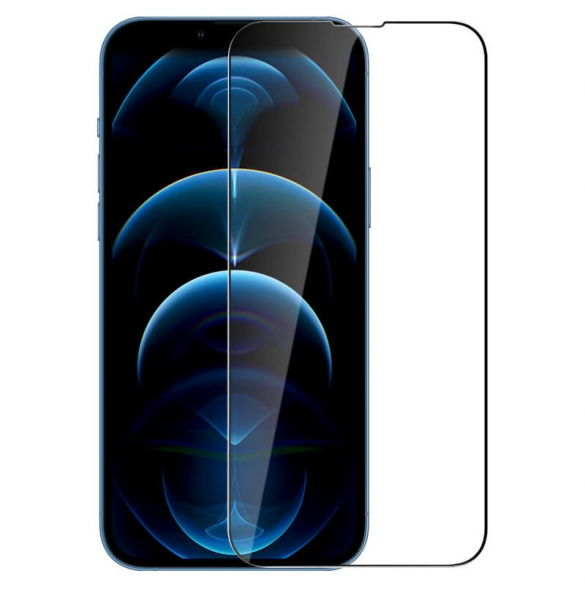 Nillkin 2in1 HD helskärmshärdat glas för Apple iPhone 13 Svart