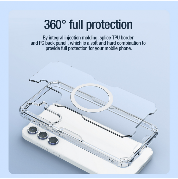 Nillkin Nature TPU PRO magnetiskt skal till Samsung Galaxy A55 5G Transparent