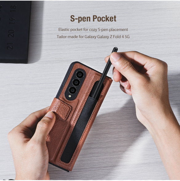 Nillkin Aoge Fodral till Samsung Galaxy Z Fold 4 5G Brun