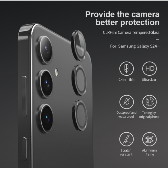 Nillkin CLRFilm kamera härdat glas för Samsung Galaxy S24+ Svart