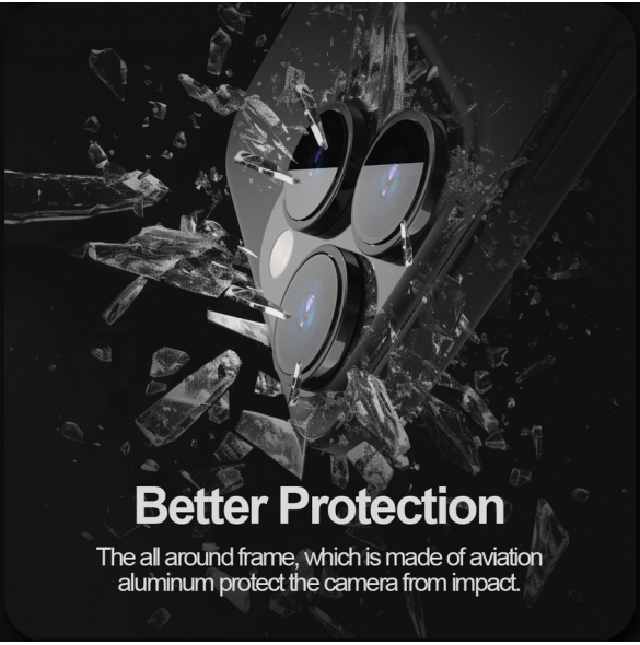 Nillkin CLRFilm kamera härdat glas för Apple iPhone 15 Pro/15 Pro Max Svart