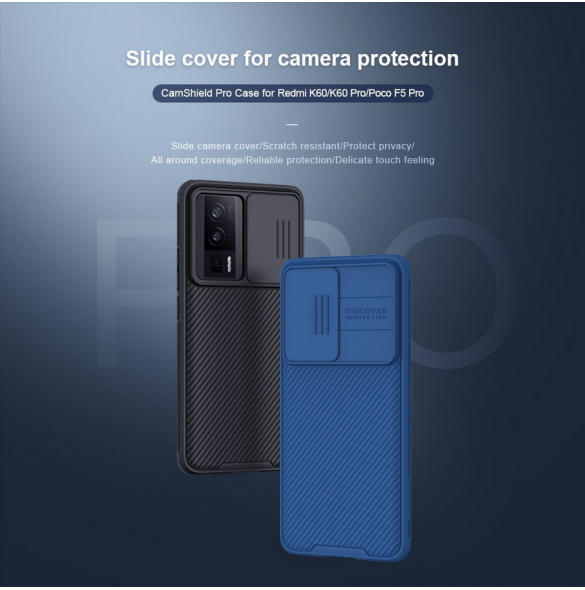 Nillkin CamShield PRO Hard Case för Poco F5 Pro 5G Svart