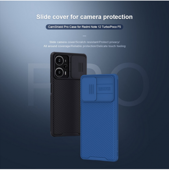 Nillkin CamShield PRO hårt fodral för Poco F5 5G Svart