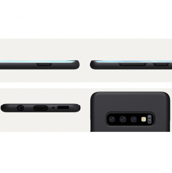 Svart och väldigt snyggt skydd till Samsung Galaxy S10 Plus.
