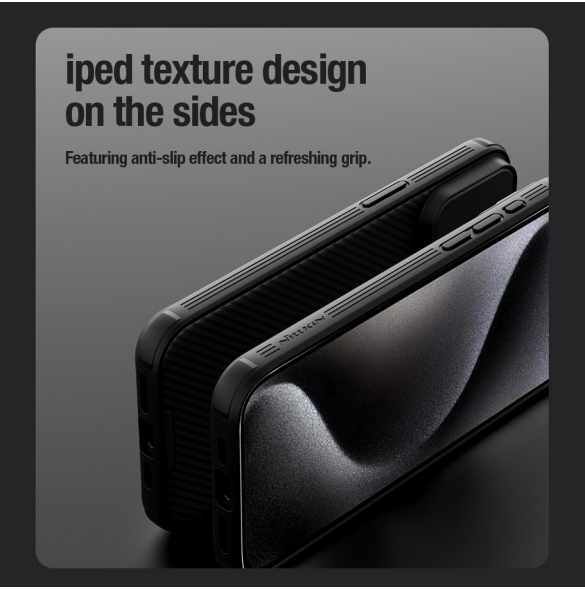 Nillkin CamShield PRO hårt fodral till Apple iPhone 15 Pro Titanium Grey