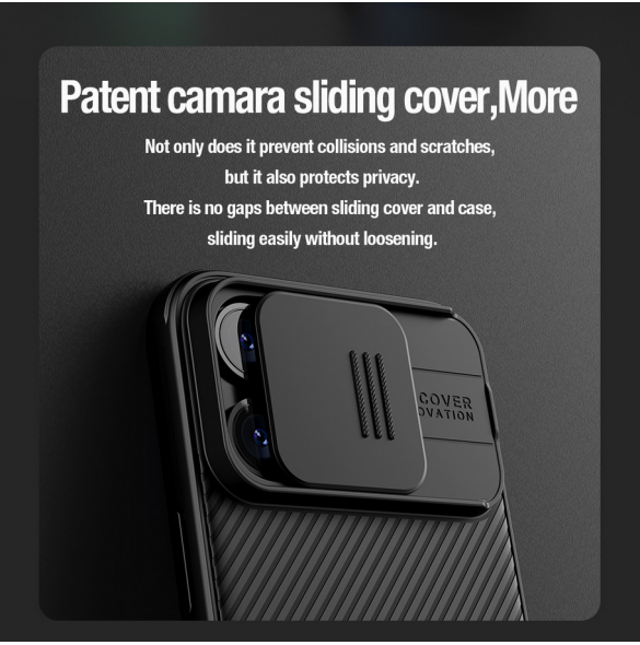 Nillkin CamShield PRO hårt fodral till Apple iPhone 15 Pro Max Titanium Grey