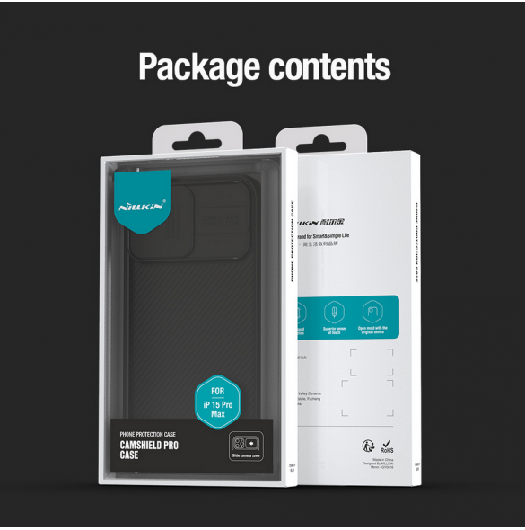 Nillkin CamShield PRO hårt fodral till Apple iPhone 15 Pro Max Svart