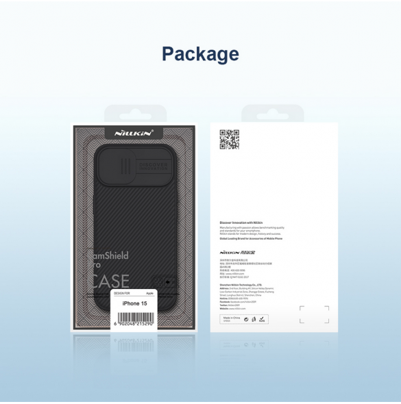 Nillkin CamShield PRO hårt fodral till Apple iPhone 15 Svart